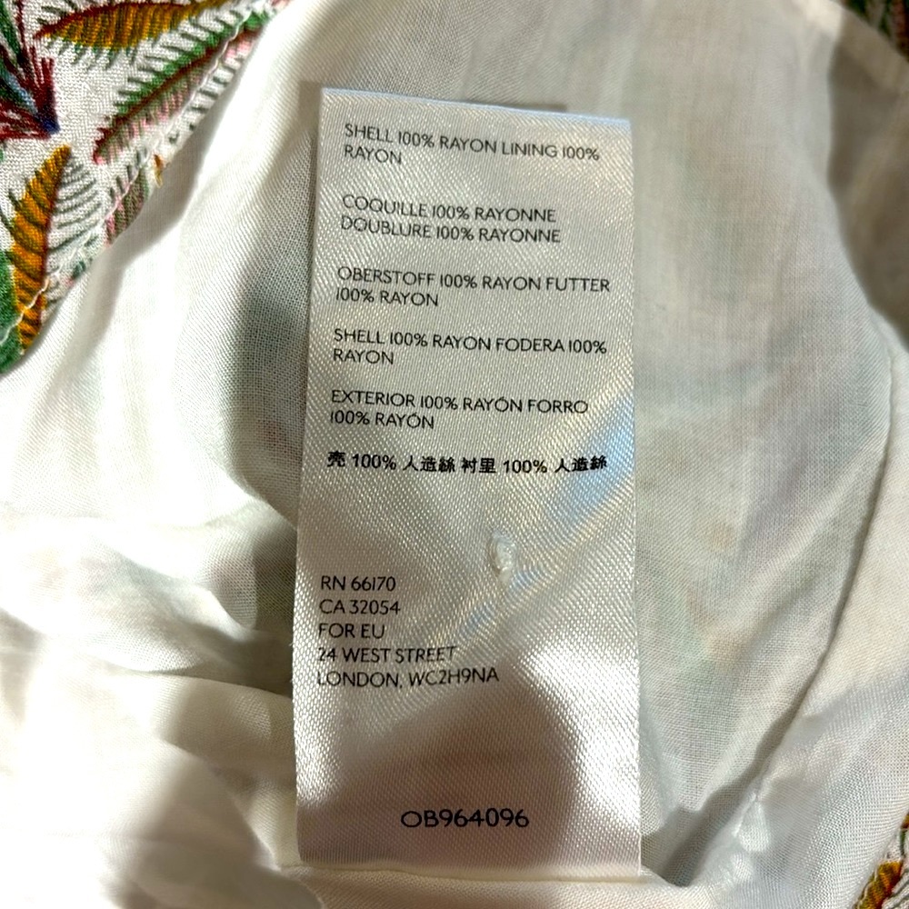 REDUCED Anthropologie Maddie High Neck Romper, leaf green print - Picture 9 of 9